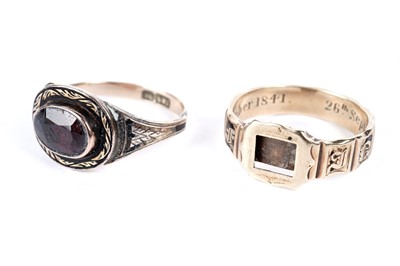 Lot 234 - Two antique mourning rings