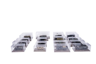 Lot 131 - A collection of twenty cased DeAgostini diecast scale model vehicles