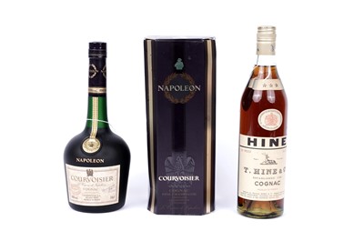 Lot 799 - A bottle of T. Hine & Co Cognac; and a bottle of Napoleon Courvoisier Cognac