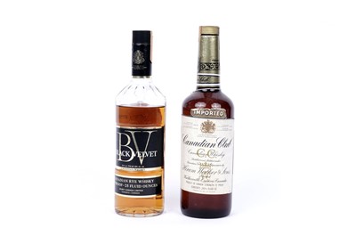 Lot 776 - A bottle of Canadian Club Canadian Whisky; and a bottle of Black Velvet Canadian Rye Whisky