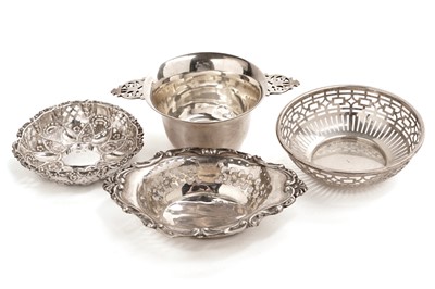 Lot 325 - A late Victorian silver trinket dish; and three others