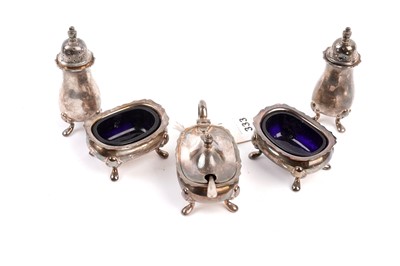 Lot 333 - An Elizabeth II silver condiment set