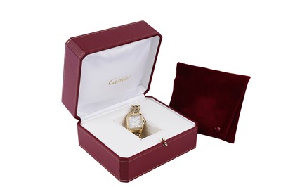 Lot 541 - Cartier Panthère: a diamond set 18ct yellow gold cased lady's wristwatch