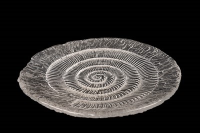 Lot 465 - A large moulded glass bowl in the shape of a fossil