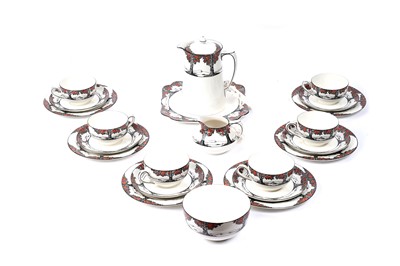 Lot 434 - A Crown Ducal 'Orange Tree' pattern part tea service