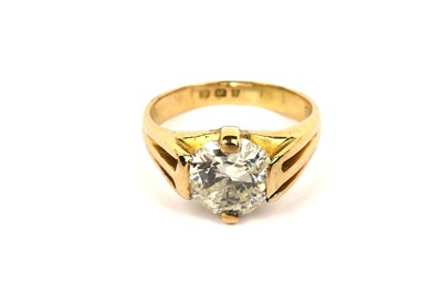 Lot 719 - A single stone diamond ring