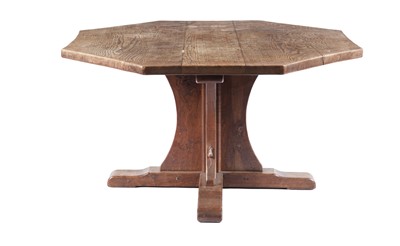 Lot 1427 - Robert ‘Mouseman’ Thompson of Kilburn: an oak octagonal dining table