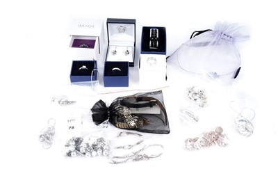 Lot 78 - A collection of silver, costume jewellery and wristwatches