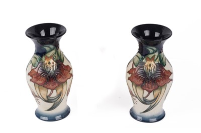 Lot 365 - A pair of Moorcroft vases