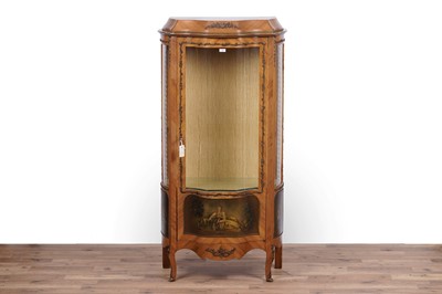 Lot 149 - A Louis XVI style Kingwood and brass mounted serpentine display cabinet