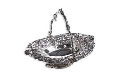 Lot 190 - A Victorian silver swing-handled basket