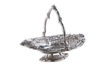 Lot 190 - A Victorian silver swing-handled basket