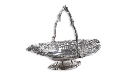 Lot 190 - A Victorian silver swing-handled basket