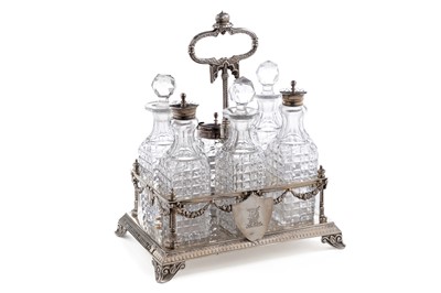 Lot 194 - A Victorian silver cruet frame