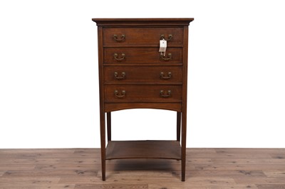 Lot 53 - An Edwardian inlaid mahogany music cabinet