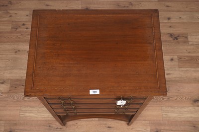 Lot 53 - An Edwardian inlaid mahogany music cabinet