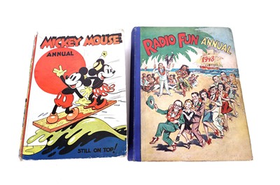 Lot 1022 - Mickey Mouse Annual 1938; and Radio Fun Annual 1948