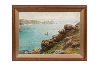 Lot 1145 - Albert Starling - Porthcurno Bay, Cornwall | oil