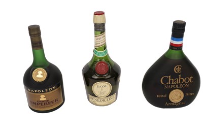 Lot 804 - A bottle of Napoleon Grand Empereur French Brandy; and others