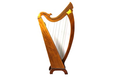 Lot 593 - A hand-crafted hardwood Celtic style 36 string harp