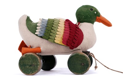 Lot 231 - Steiff, Germany: an early 20th Century pull-along felt duck