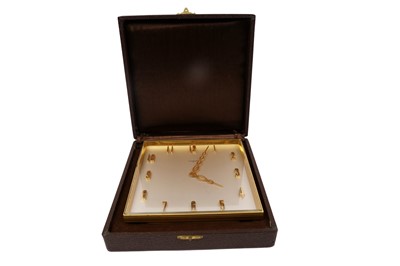 Lot 190 - A Mid Century Luxor gilt cased clock