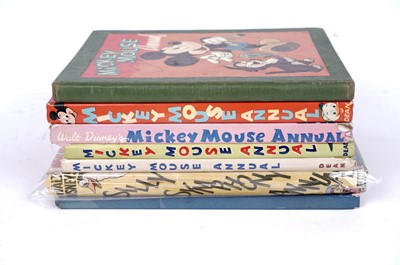 Lot 314 - Mickey Mouse Annuals and pop-up book