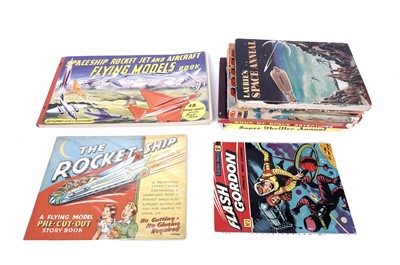 Lot 295 - Vintage British Sci-Fi annuals and comics; together with press-out flying models