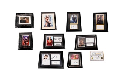 Lot 979 - A collection of nine framed autographed Dr Who photographs