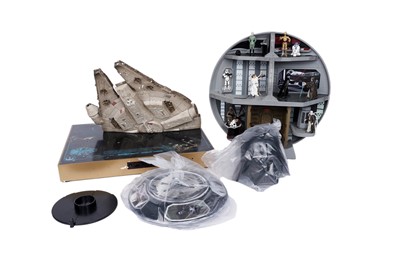 Lot 320 - Three boxed Star Wars collectibles including: a Bradford Exchange Star Wars Death Star diorama