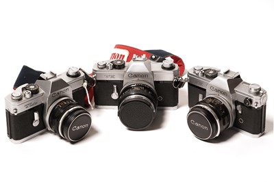 Lot 837 - Three Canon SLR cameras