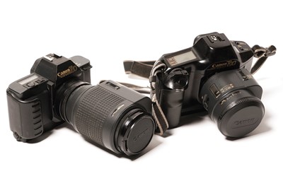 Lot 842 - A Canon T80 camera; and a Canon T90 camera