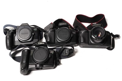 Lot 844 - Four Canon SLR cameras