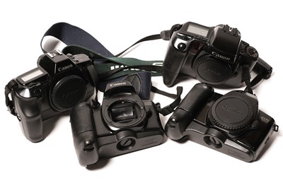 Lot 845 - A selection of Canon camera bodies