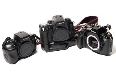 Lot 846 - Three Canon SLR camera bodies