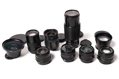 Lot 855 - Canon lenses, various