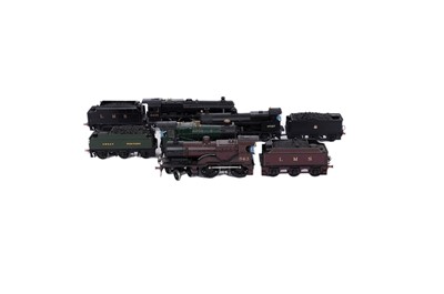 Lot 16 - Four EM gauge scratch-built metal locomotives with tenders