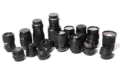 Lot 858 - Sundry camera lenses