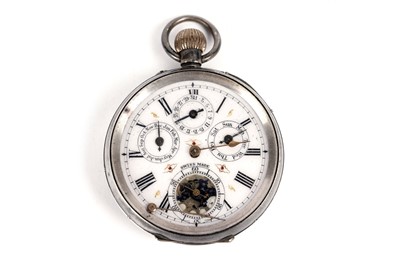 Lot 265 - An early 20th Century Swiss silver pocket watch