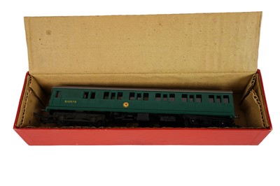 Lot 10 - Two Tri-ang Railways 00-gauge Suburban Coaches; and two other locomotives