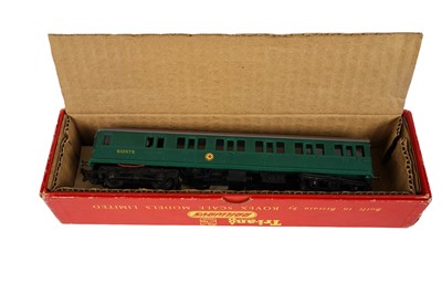 Lot 10 - Two Tri-ang Railways 00-gauge Suburban Coaches; and two other locomotives