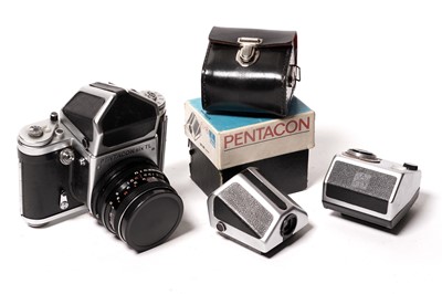 Lot 897 - A Pentacon Six TL camera and finders