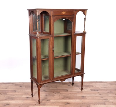 Lot 16 - An Edwardian inlaid mahogany display cabinet