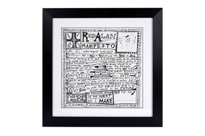 Lot 144 - Sir Grayson Perry CBE RA - Red Alan Manifesto | print on tissue