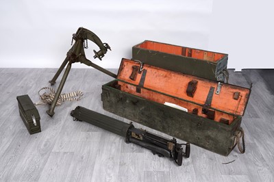 Lot 537 - A deactivated Vickers .303cal Heavy Machine Gun with tripod and travel cases