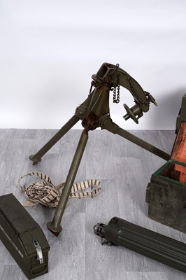 Lot 537 - A deactivated Vickers .303cal Heavy Machine Gun with tripod and travel cases