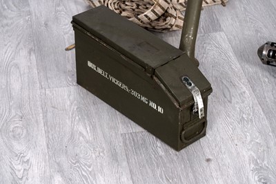 Lot 537 - A deactivated Vickers .303cal Heavy Machine Gun with tripod and travel cases