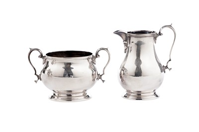 Lot 9 - A George VI silver four-piece tea set