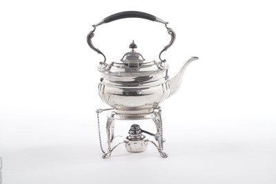 Lot 72 - A George V silver spirit kettle