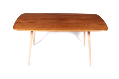 Lot 24 - Lucian Ercolani for Ercol: a model 382 elm and beech refectory table and six chairs